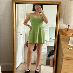 Abercrombie Green Cut Out Active Dress w/ Built-In Shorts in Size Medium